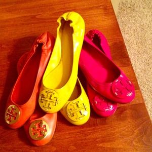 bundle - 3 pairs of Tory Burch Reva flats
