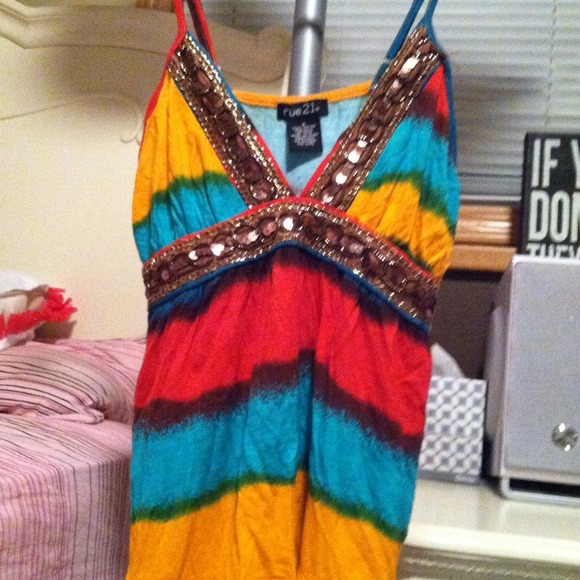 ❗SOLD IN BUNDLE❗Colorful tank top