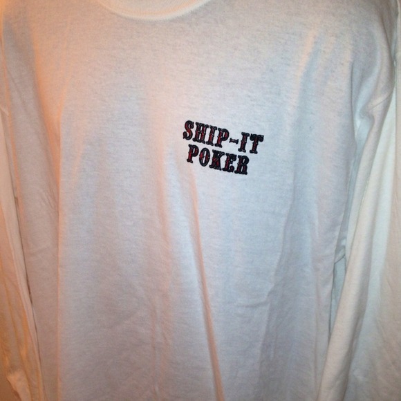 (White) Ship-It Poker Long/Short Sleeve Shirt