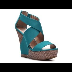 BCBG Teal Wedge Hills - Never worn !