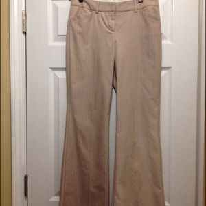 Express Editor Pants khaki with pinstripes