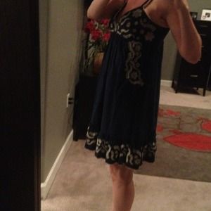 Miss Me Navy embroidered sundress