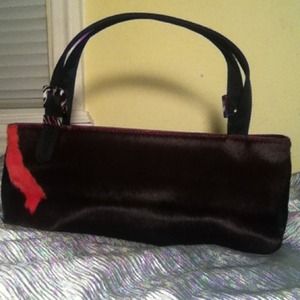 Adrienne Vittadini brown and fushia small purse.
