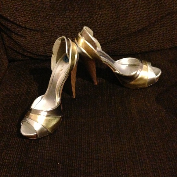 Peep toe high heels