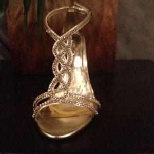 Gold and beaded Aldo High heel