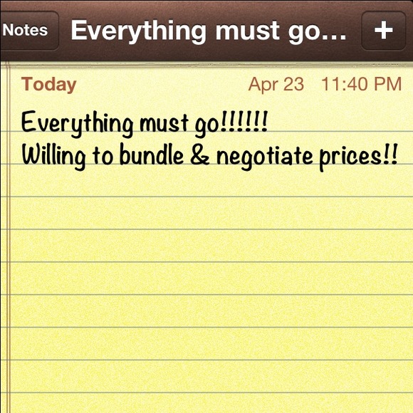Everything must go!!