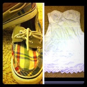 White dress & sperrys