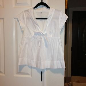 White baby doll top
