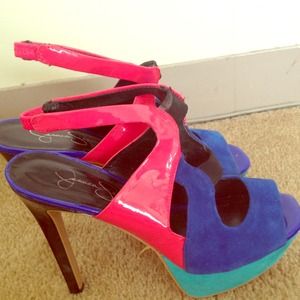 Jessica Simpson Color Blocking Heels
