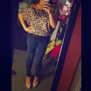 Love culture leopard print loose top