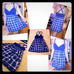 Abercrombie & Fitch checkerd blue dress