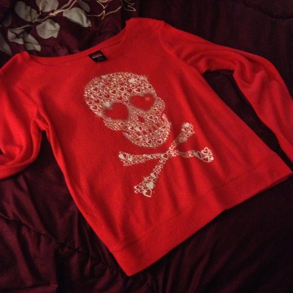 Skull and sequins sweater!