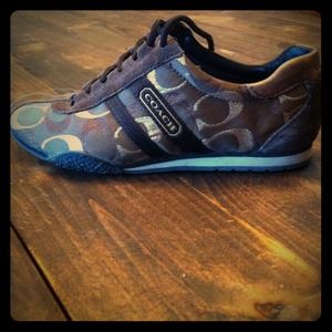 Size 5, brown Coach shoes