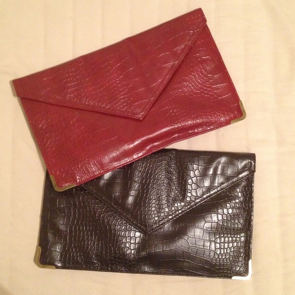 Brand new 2 envelop crocodile printed clutch bags