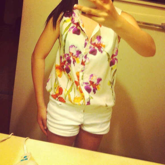 (Dailylook) Tropical Punch Floral Blouse (S/M) - Picture 1 of 2