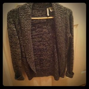 Black and gray cardigan