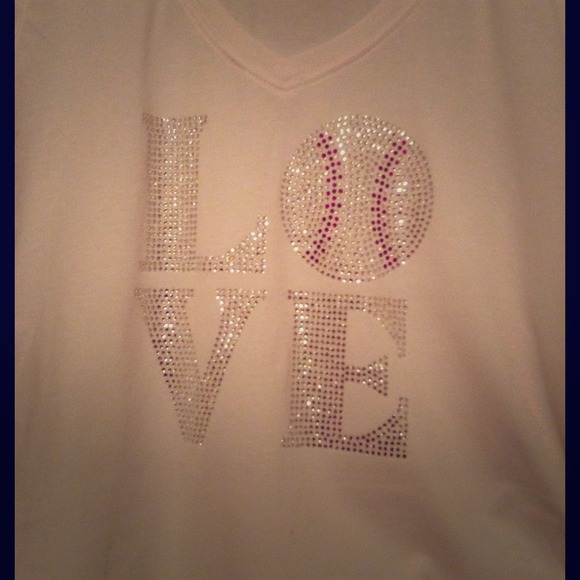 Love Baseball Bling T-shirt
