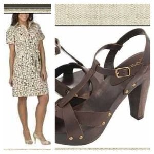 Safari style dress and sandals