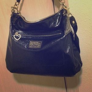 Used Authentic Poppy COACH Black Handbag