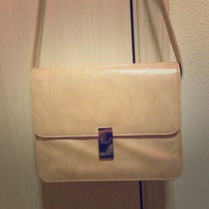 Used Brown Leather Medium Handbag