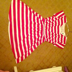 Brand new! Gap pink and white striped dress!