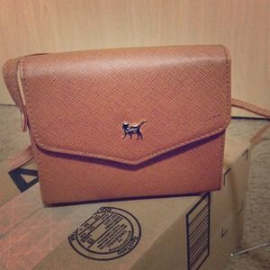 Used Small Leather Brown Clutches