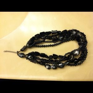 Gorgeous black beaded necklace