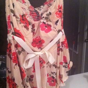 Cute half top blouse 3 sizes to choose 1x to 3x