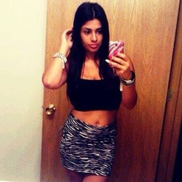 Zebra Print Mini Skirt