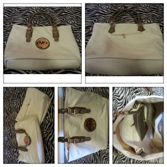White MK handbag/tote inspired