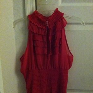 Fun pink frilly top!