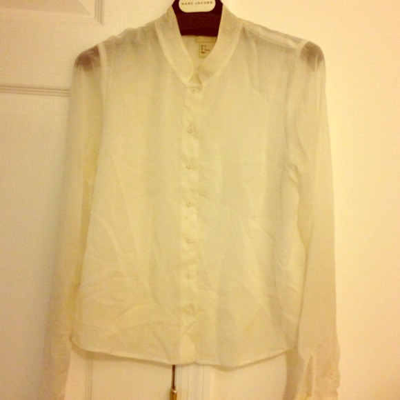 White see through blouse