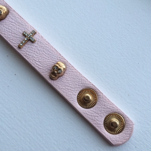 3 for 15🎀Pink leather wrap skull bracelet - Picture 4 of 5