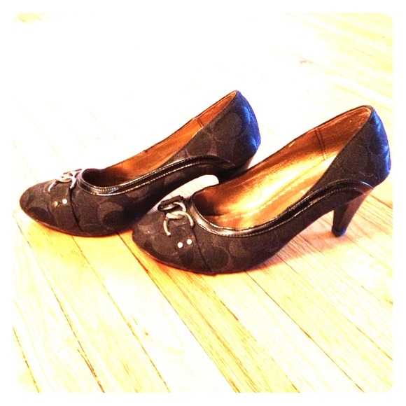 Coach black heel
