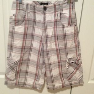 Boys Plaid Cargo shorts