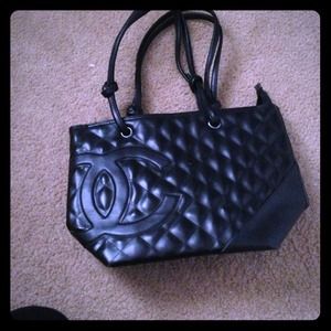 Designer inspired Chanel black purse