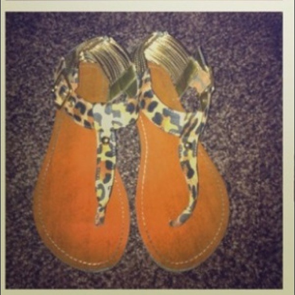cheetah print sandals