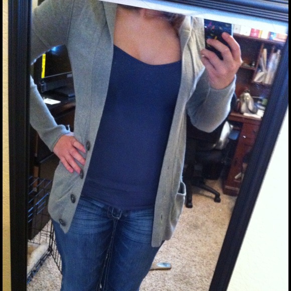 RESERVED for ajamantel. Gray Knit Sweater/Cardigan