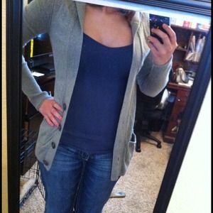 RESERVED for ajamantel. Gray Knit Sweater/Cardigan