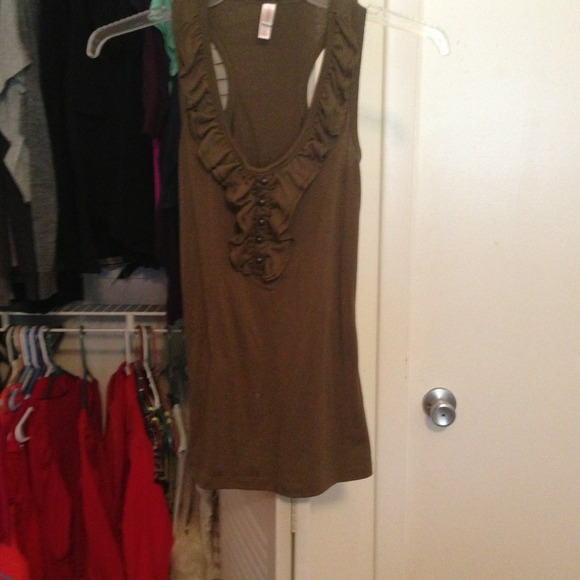 XS Olive Green Racerback Tank