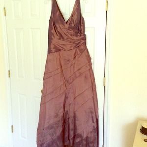 Jovani Gown metallic brown with matching shawl