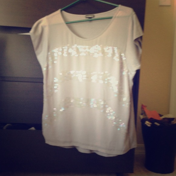 Express sheer short sleeve