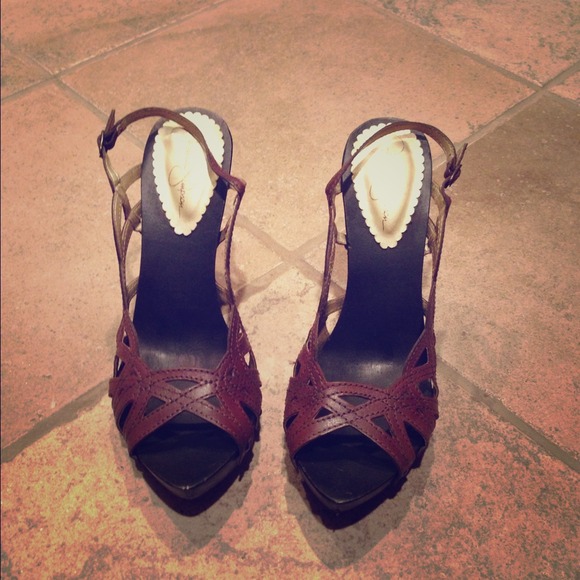 Jessica Simpson sling back sandals in brown size 9