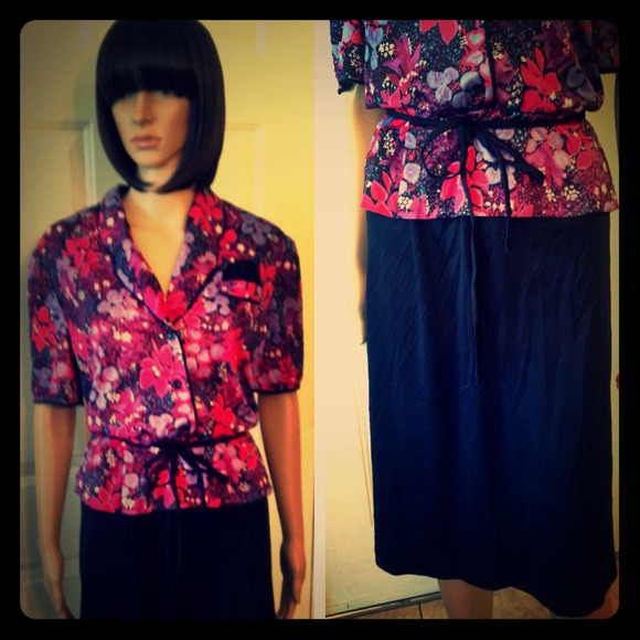 ❌SOLD❌J Vintage Peplum Dress
