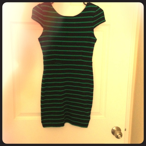 Sexy green and black dress