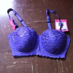 Full support purple bra