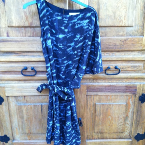 Michael Kors navy asymmetrical dress