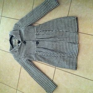 Checkered pea coat