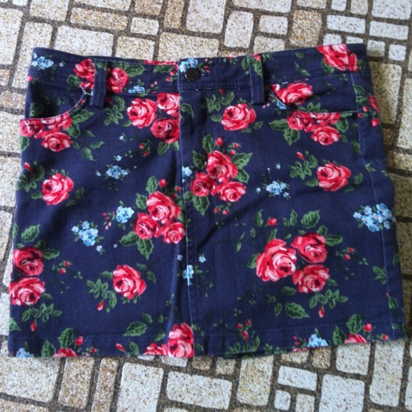 Floral Denim Mini