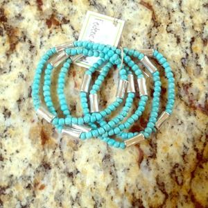 ****sold****Set if five turquoise bracelets